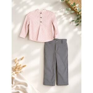 Edgehill Collection Little Boys Collar Long Sleeve Shirt&Pants Set NWT $62